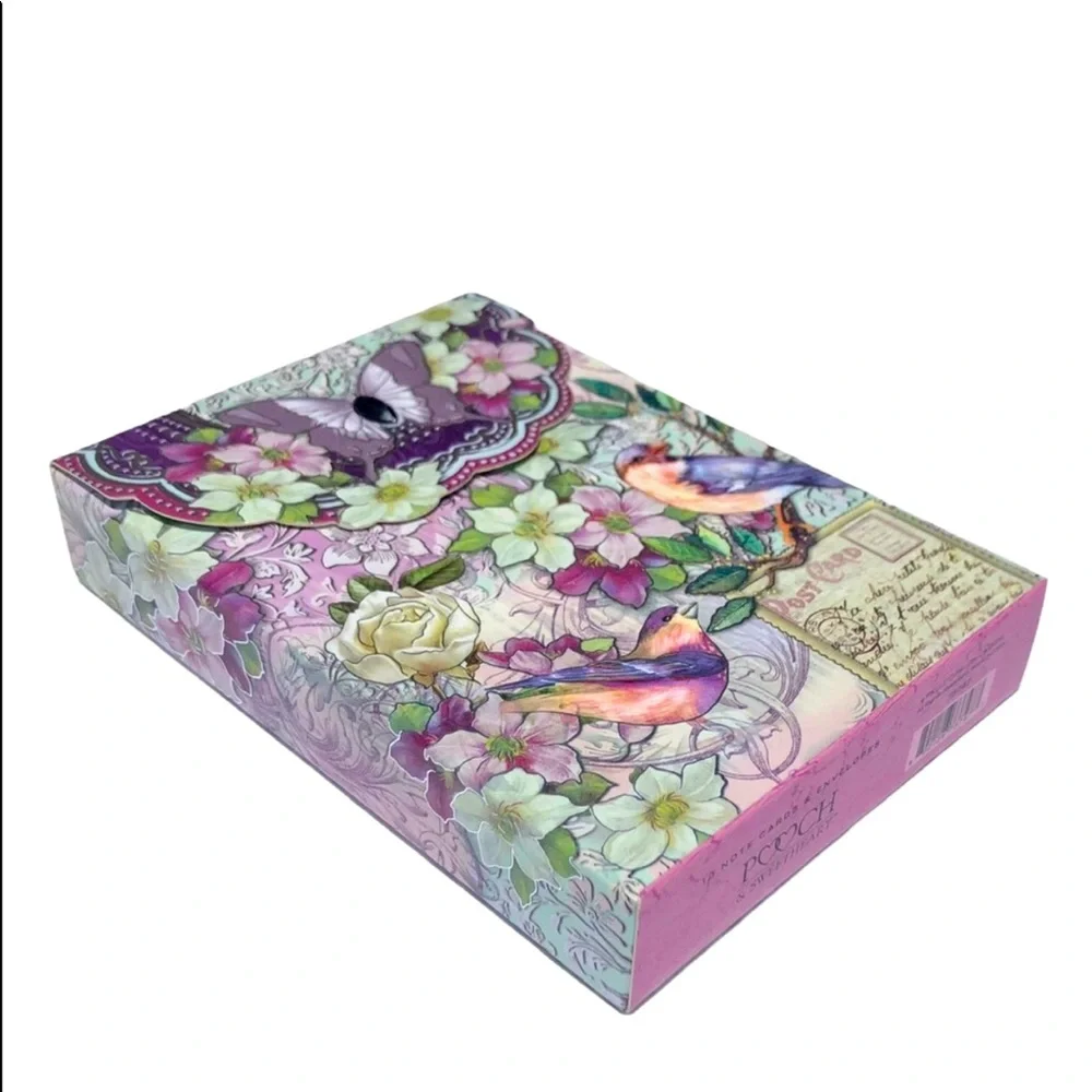 Pooch & Sweetheart Lavender Floral Bird Embellished *Pouch (73747P)